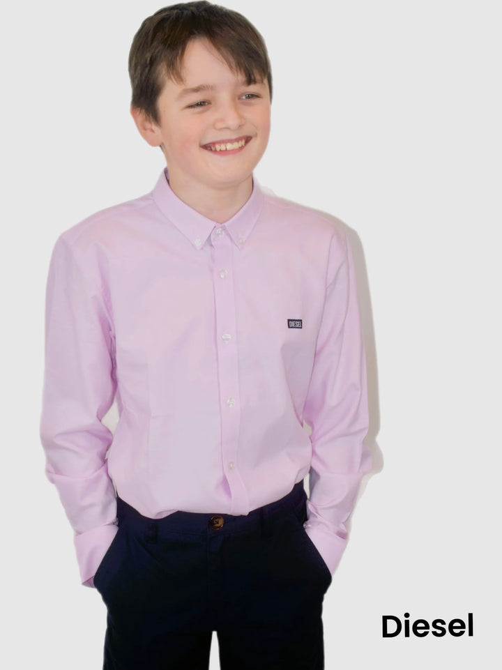 Diesel Boys Keane Oxford Shirt Pink image 3