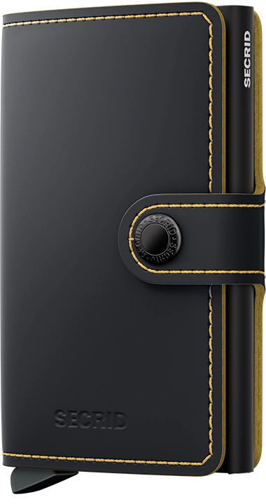 Secrid Miniwallet Matte Black & Ochre