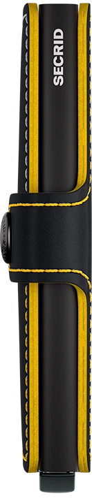 Secrid Miniwallet Matte Black & Ochre