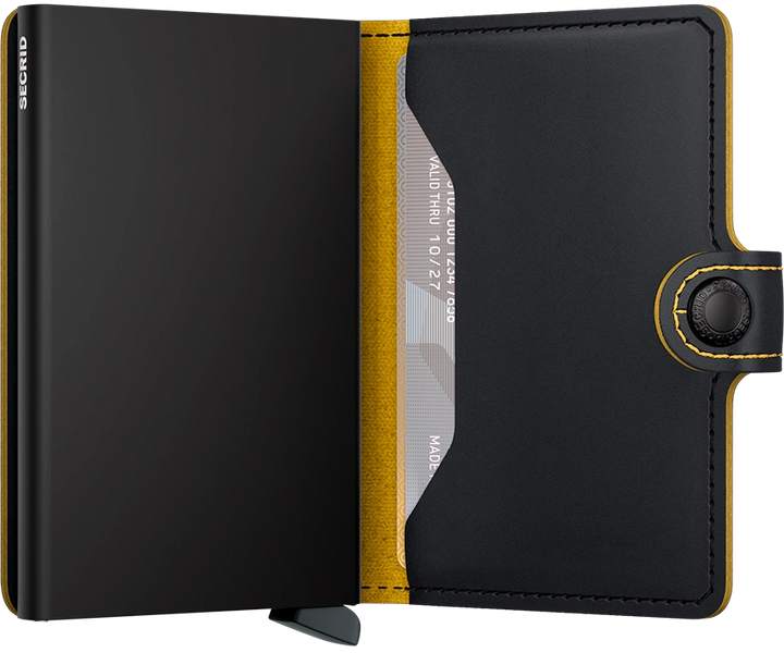 Secrid Miniwallet Matte Black & Ochre