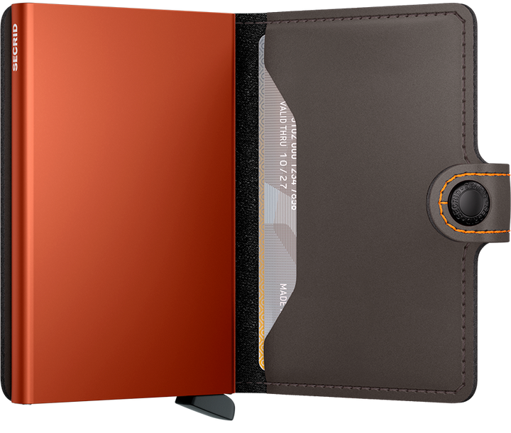 Secrid Miniwallet Matte Truffle & Orange