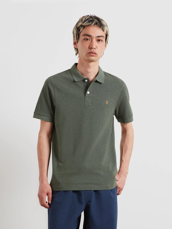 Farah Cunningham Polo Shirt Rosemary Marl