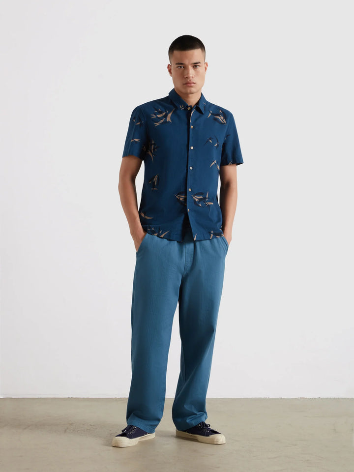 Farah Ernest Short Sleeve Shirt Blue