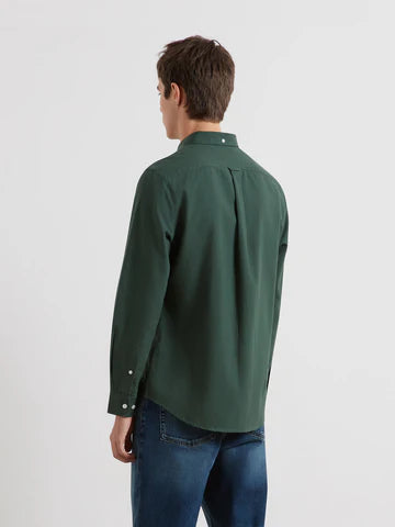 Farah Brewer Slim Fit Organic Cotton Oxford Shirt Poplar Green