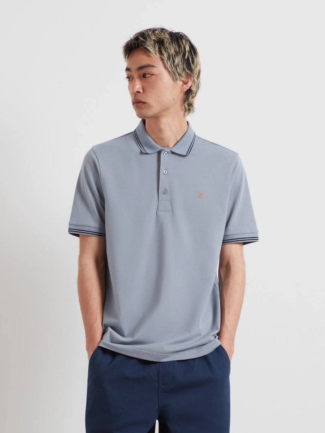 Farah Bowes Polo Shirt Icelandic Blue