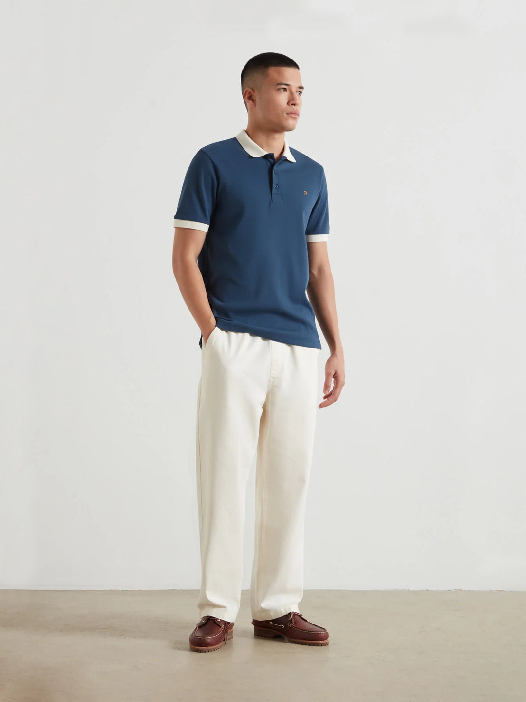 Farah Clement Polo Shirt In Farah Blue