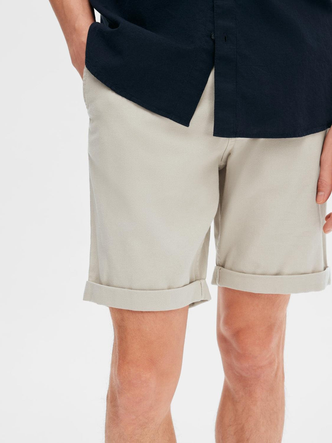 Selected Homme Luton Flex Slim Shorts Pure Cashmere image 1