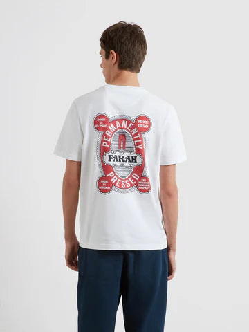Farah Hawthorne Graphic T-Shirt White