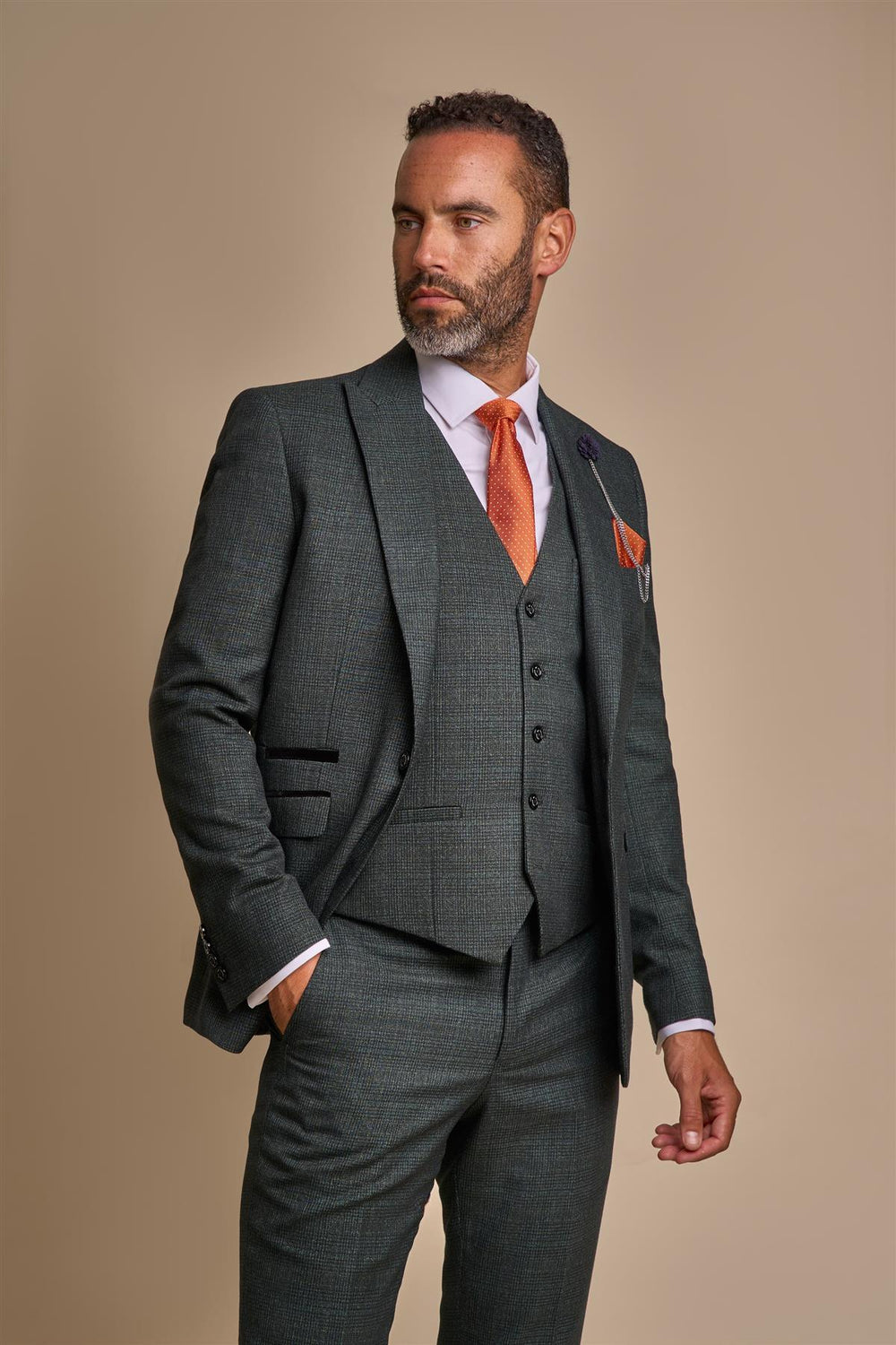 House Of Cavani Caridi Olive Suit image 1