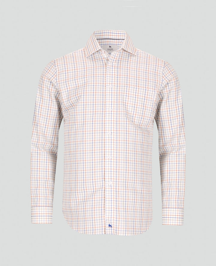 Magee Caher Classic Fit Shirt Brown & Blue