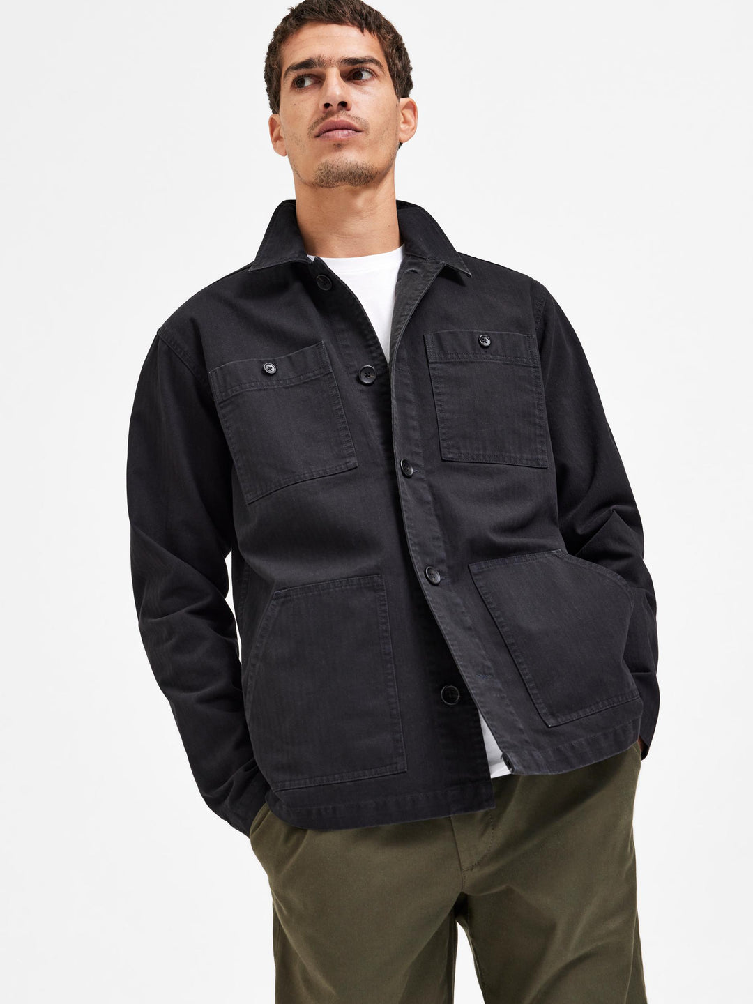 Selected Homme Loose Tony Overshirt Black image 2