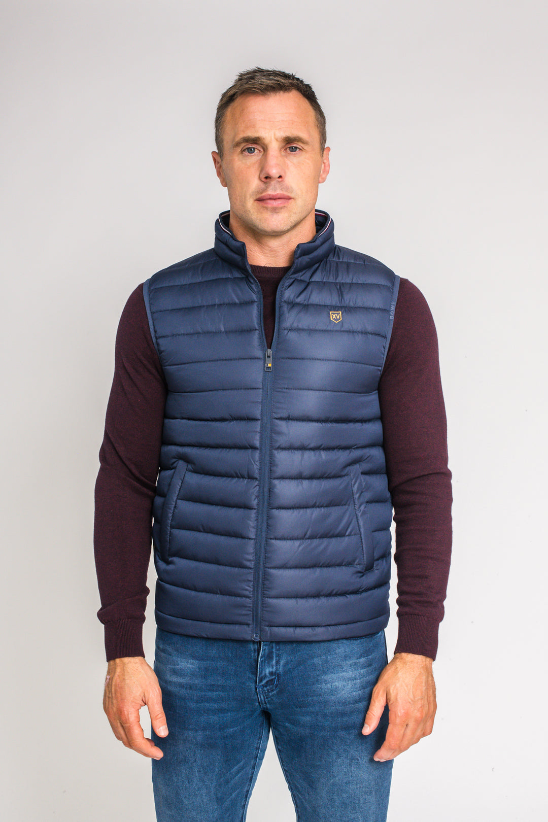 XV Kings by Tommy Bowe Charles River Gilet Cobalt