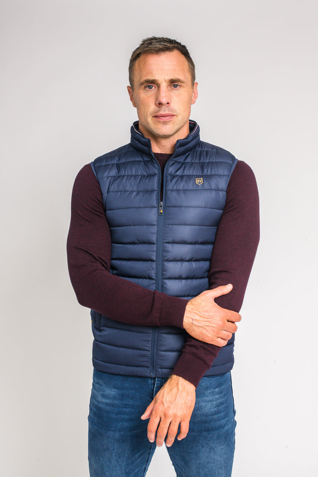 XV Kings by Tommy Bowe Charles River Gilet Cobalt