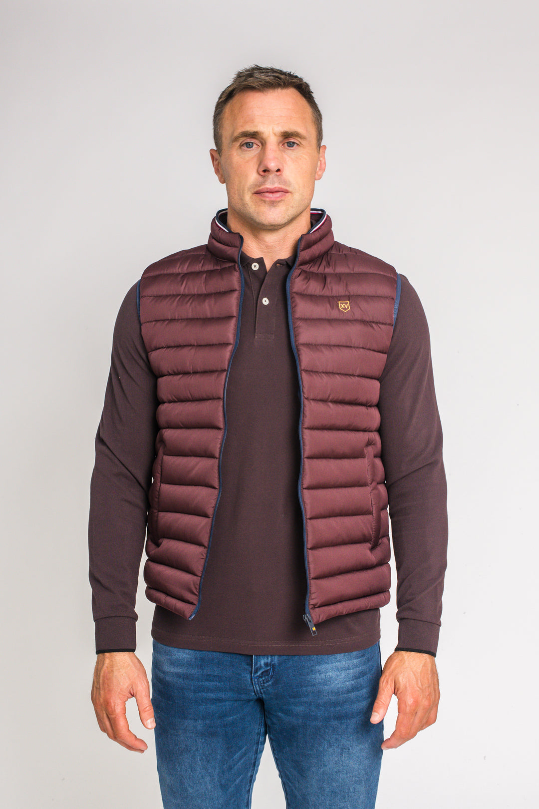 XV Kings by Tommy Bowe Charles River Gilet Crimson
