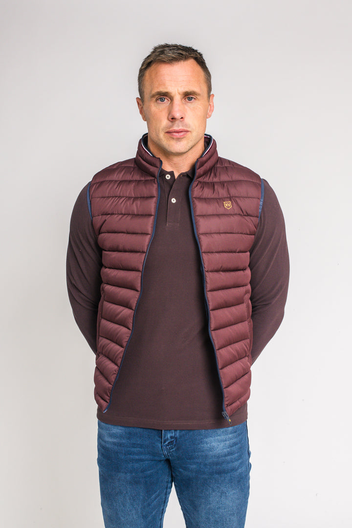 XV Kings by Tommy Bowe Charles River Gilet Crimson