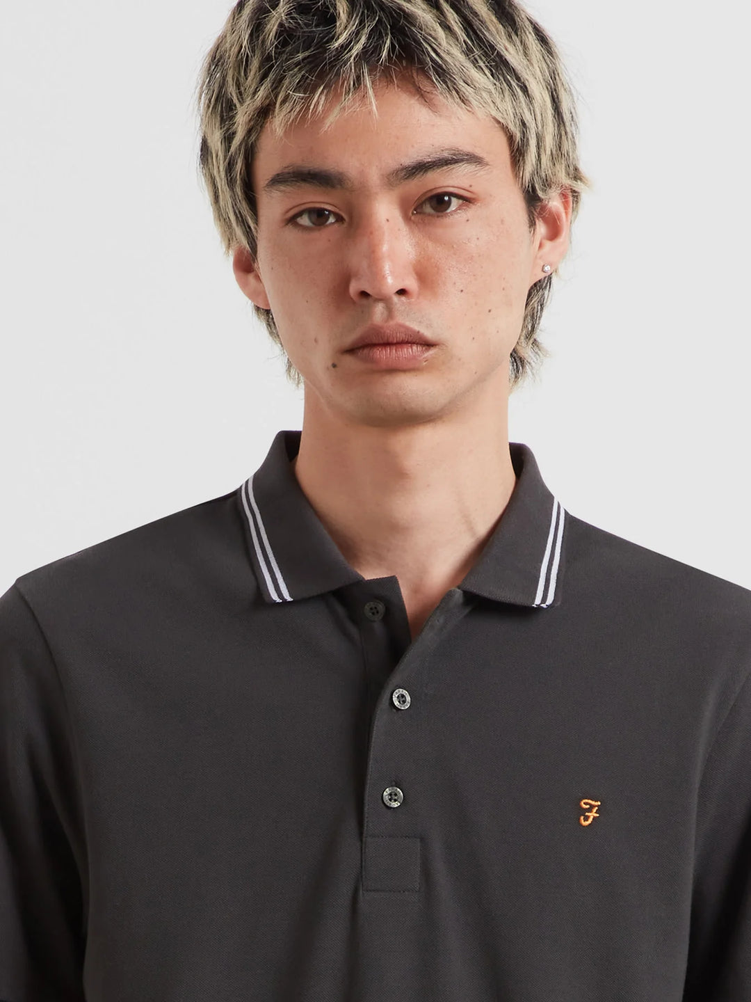 Farah Bowes Polo Shirt Washed Black
