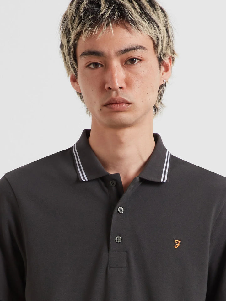 Farah Bowes Polo Shirt Washed Black