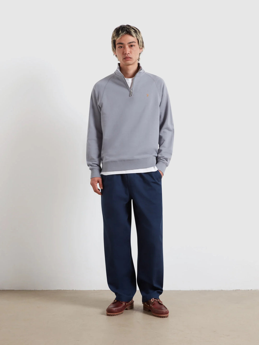 Farah Arnold 1/4 Zip Icelandic Blue