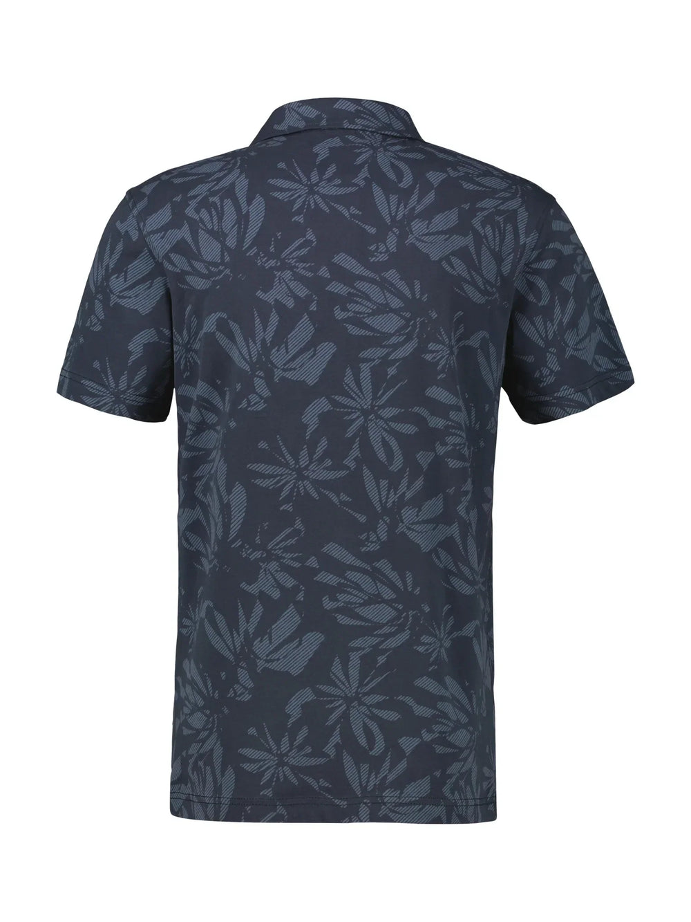 Lerros Printed Cotton Polo Navy image 1