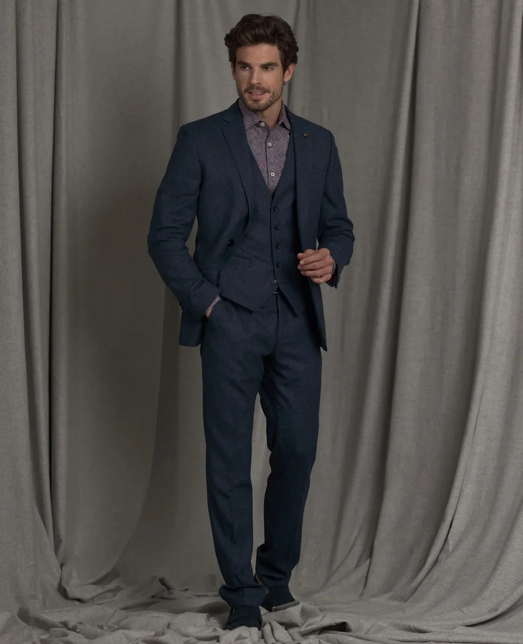 Magee Finn Donegal Tweed Mix & Match Blue Suit image 0