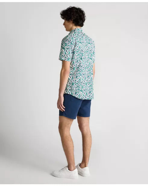 Remus Uomo Green Slim Short Sleeve Casual Shirt image 2