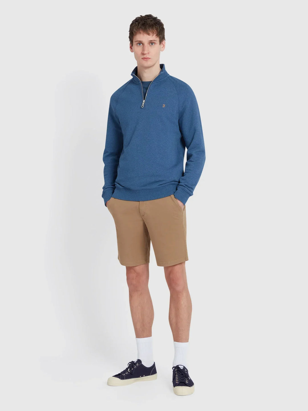 Farah Hawk Chino Shorts In Beige image 2