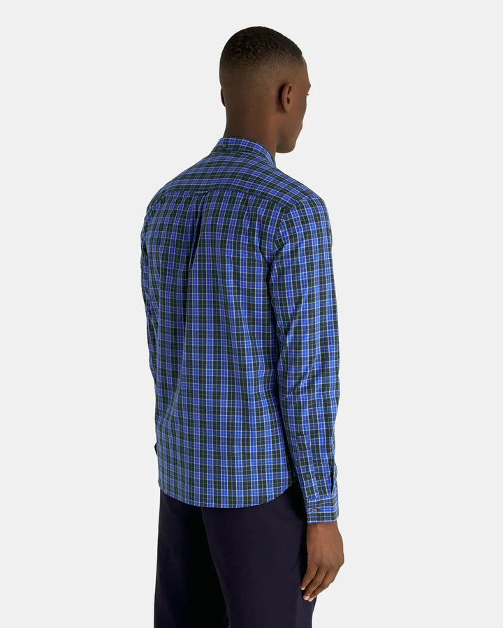 Lyle &amp; Scott Check Poplin Shirt Dark Navy/Bright Blue image 3