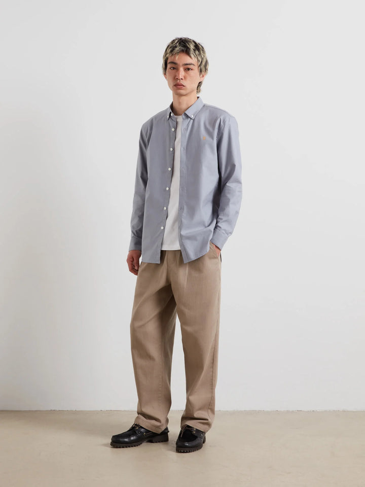 Farah Brewer Oxford Shirt Icelandic Blue