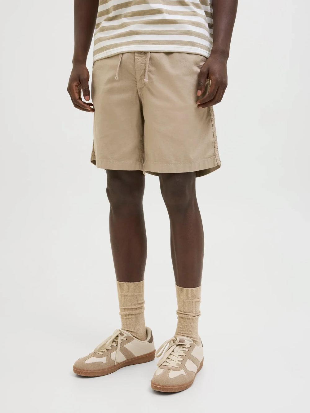 Jack & Jones Linen Mix Drawstring Short Beige image 1