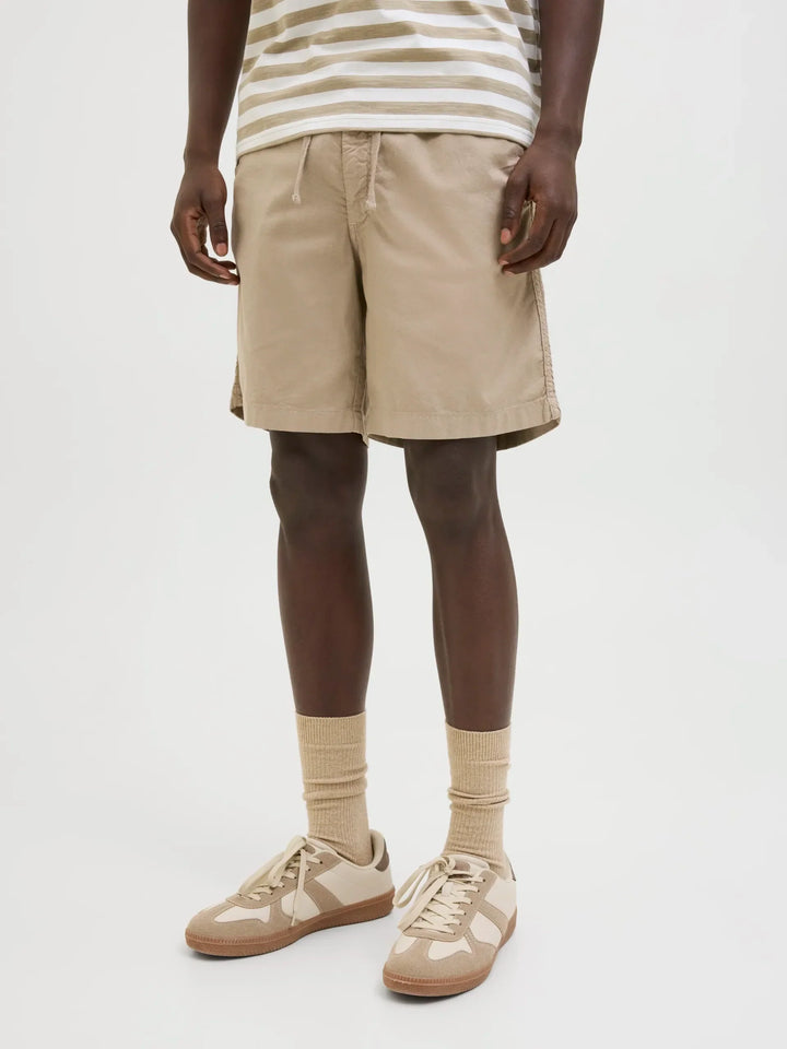 Jack & Jones Linen Mix Drawstring Short Beige image 1