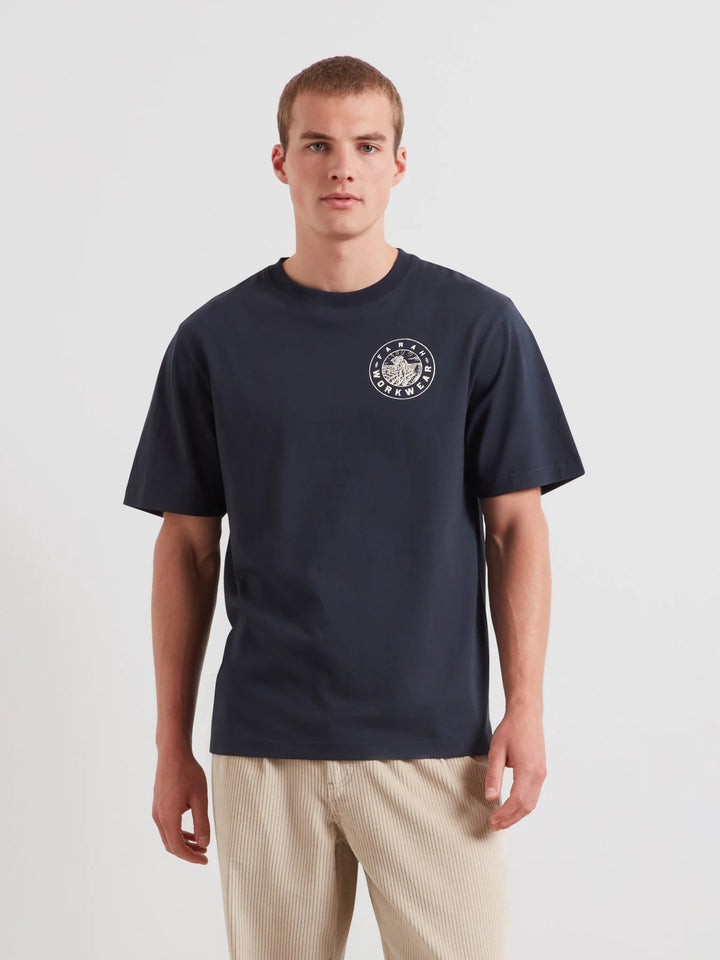 Farah Haise Graphic T-Shirt True Navy