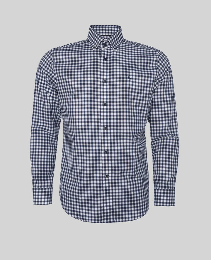Magee Tullagh Classic Button Down Shirt Navy Gingham image 1