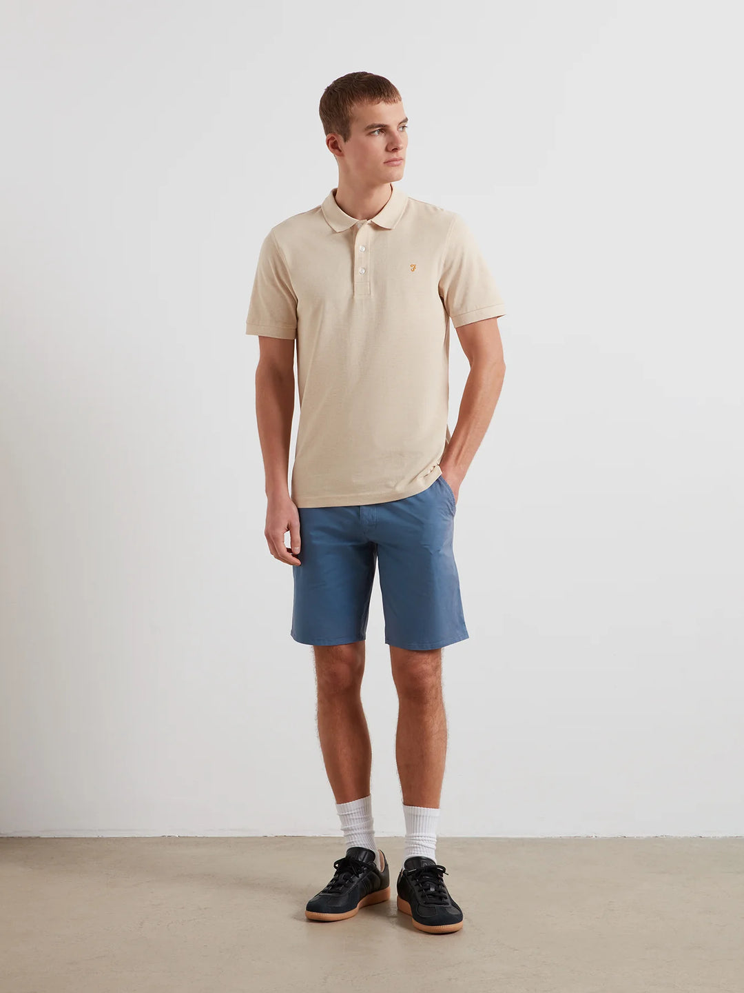 Farah Hawk Chino Shorts Blue Tide
