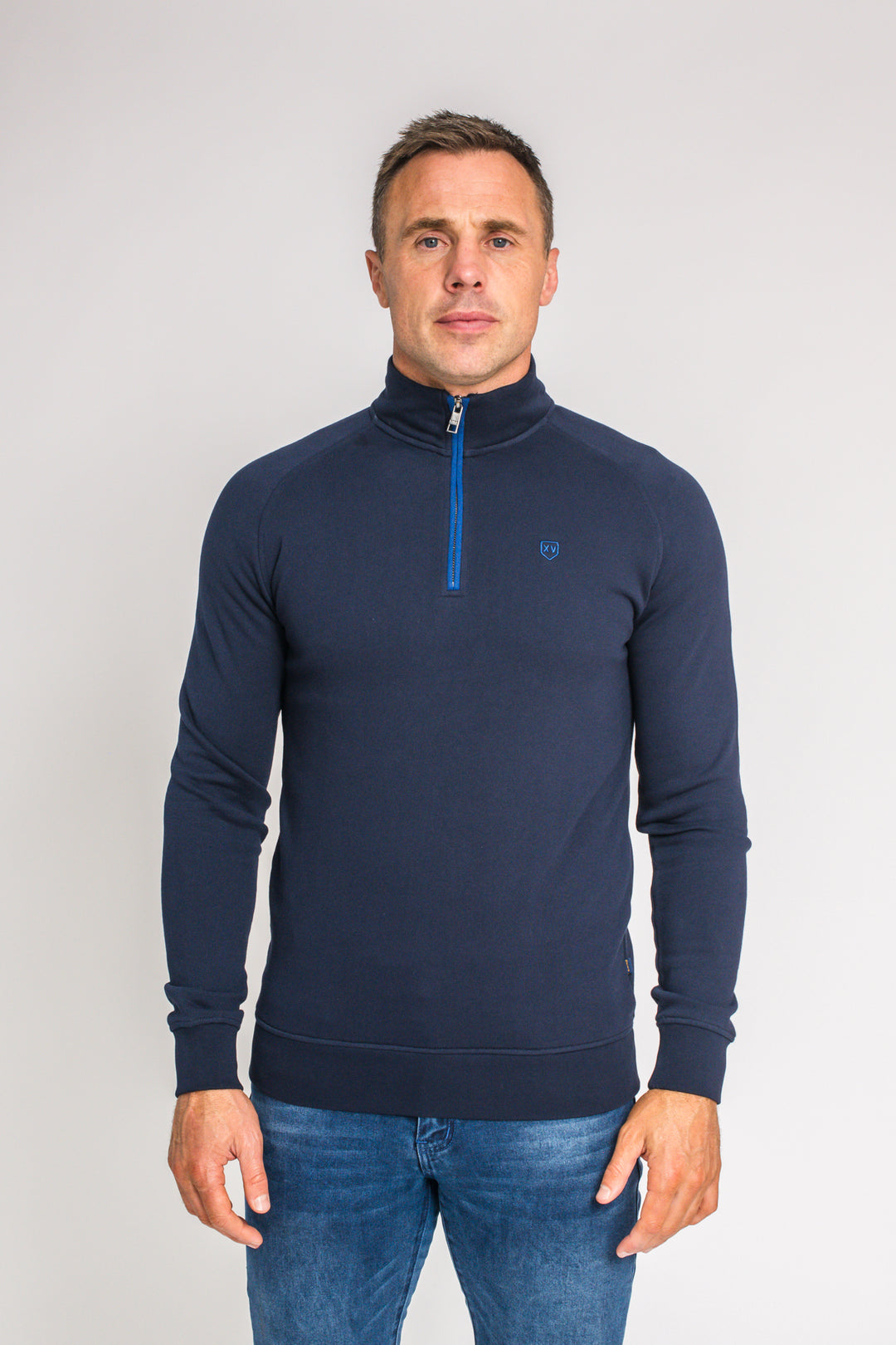 XV Kings by Tommy Bowe Falcons 1/4 Zip Classic Cobalt