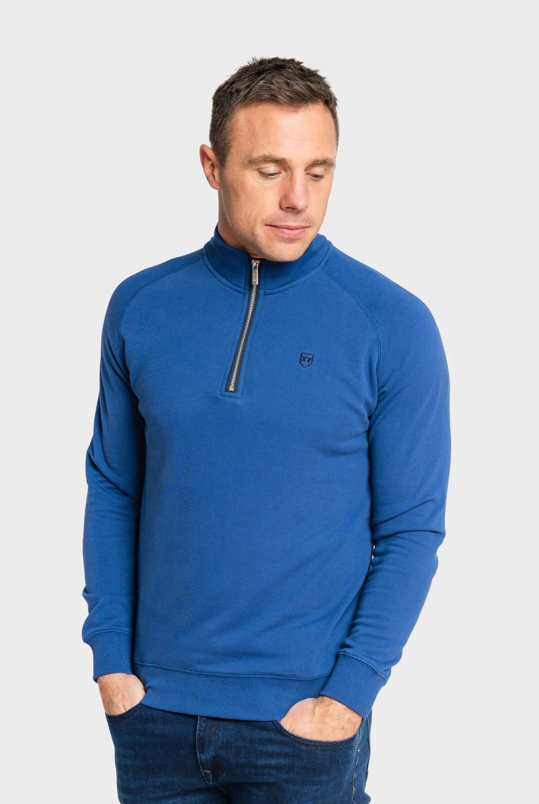 XV Kings by Tommy Bowe Falcons 1/4 Zip Straight Blue