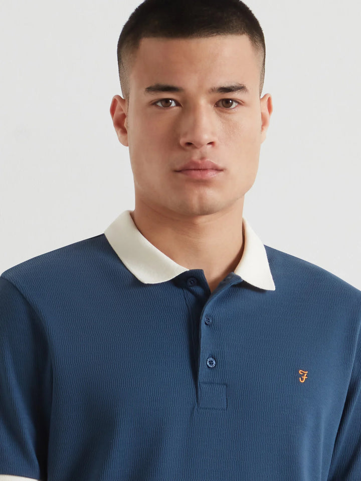 Farah Clement Polo Shirt In Farah Blue