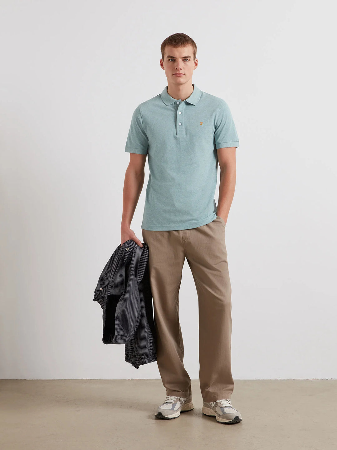 Farah Blanes Polo Green Mist Marl