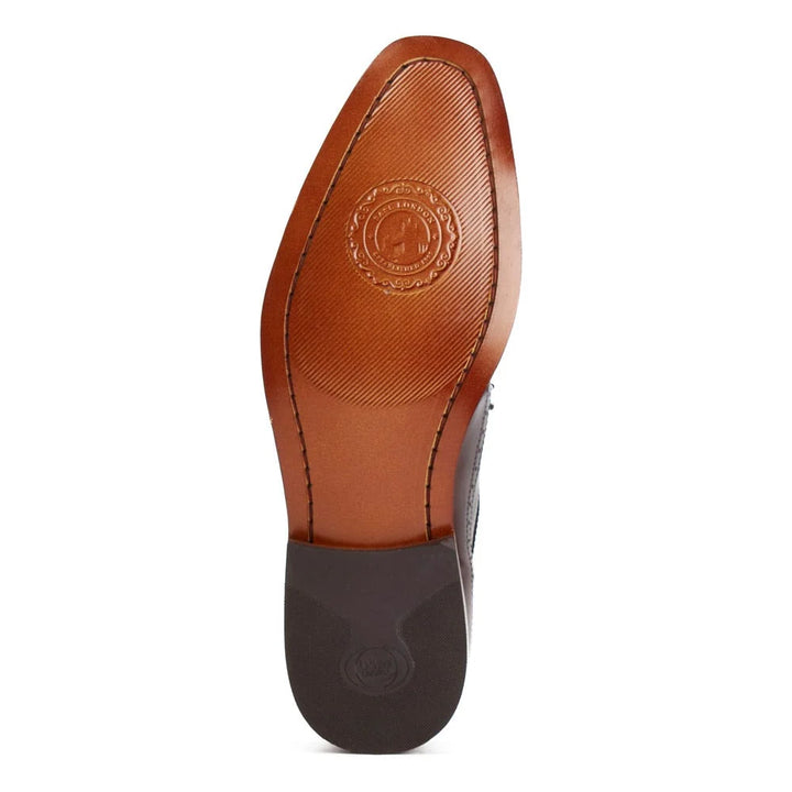 Base London Havisham Washed Brogue Shoes Brown
