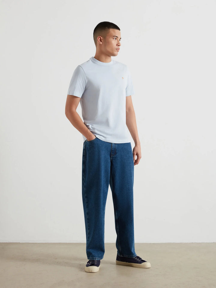 Farah Danny Regular Tee Shirt Blue Nickle