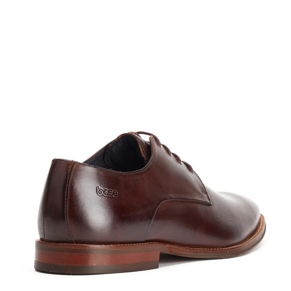 Base London Marley Washed Derby Shoes Brown