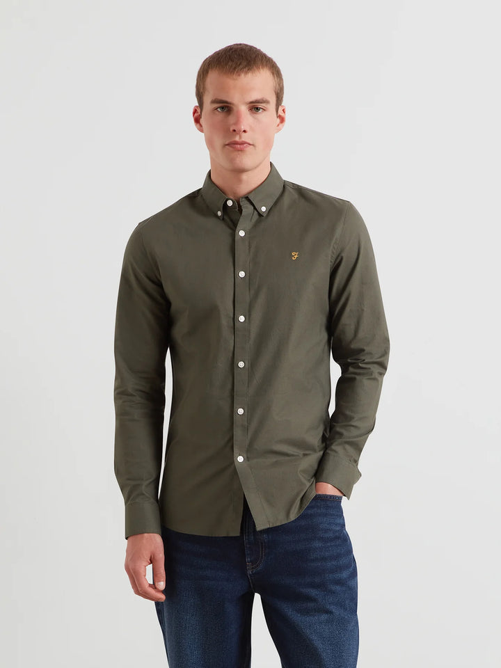 Farah Brewer Oxford Shirt Rosemary