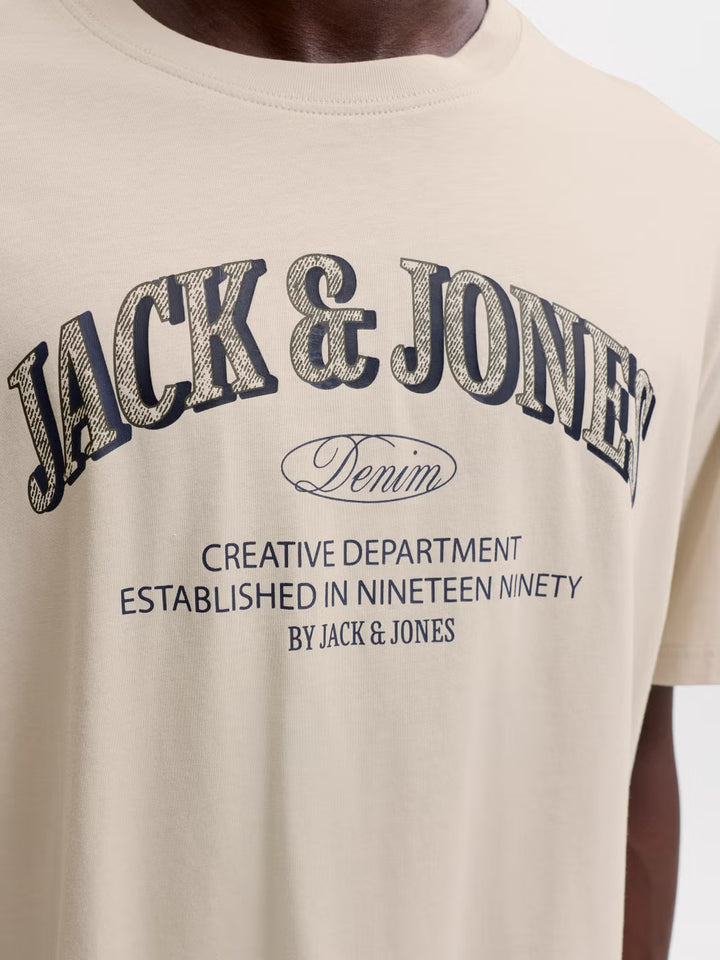 Jack & Jones Denver Logo Tee Moonbeam