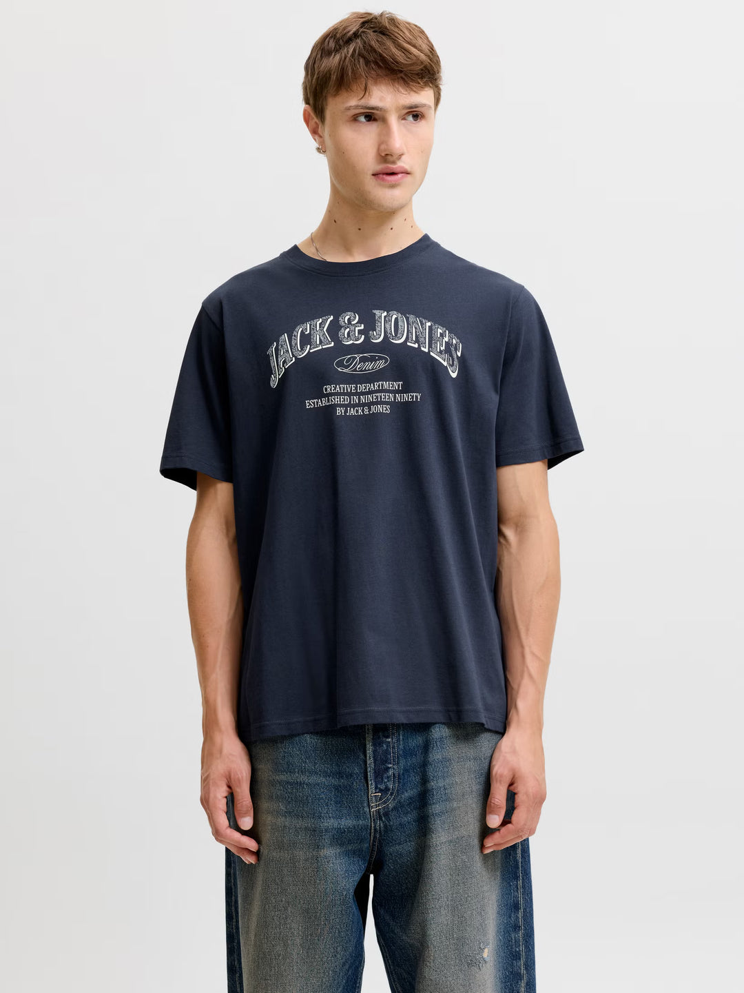 Jack & Jones Denver Logo Tee Navy Blazer