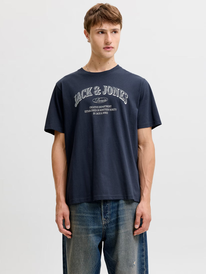 Jack & Jones Denver Logo Tee Navy Blazer