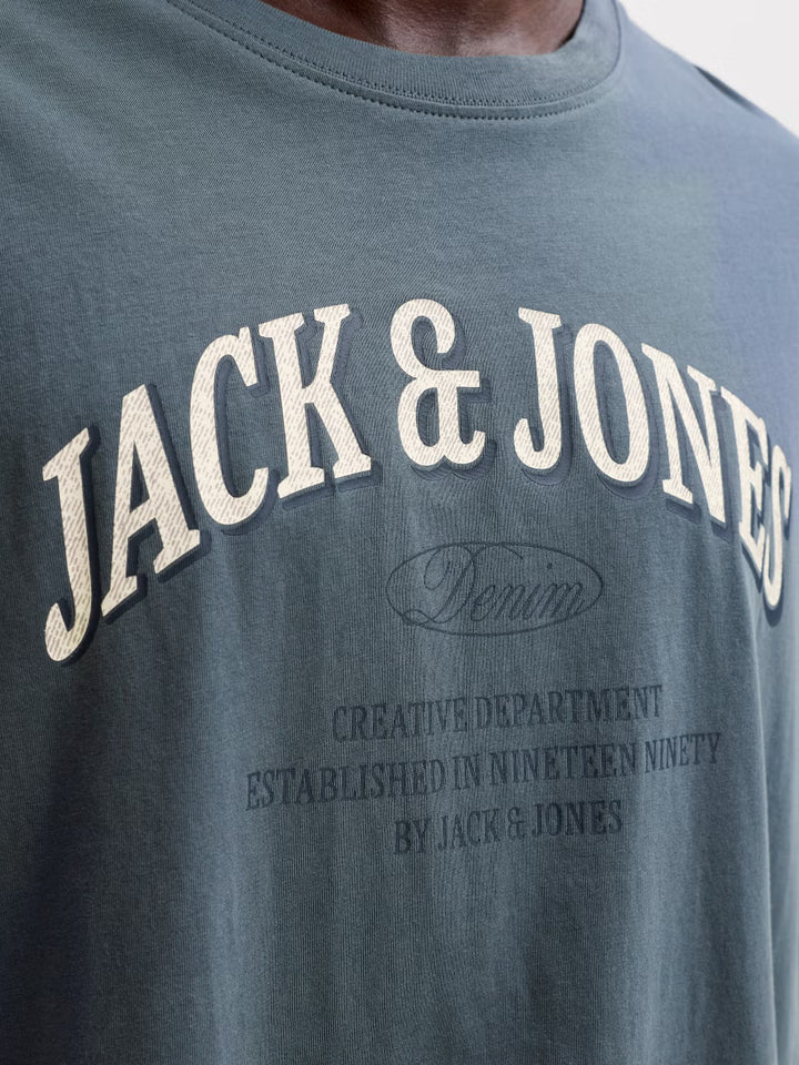 Jack & Jones Denver Logo Tee Turbulence