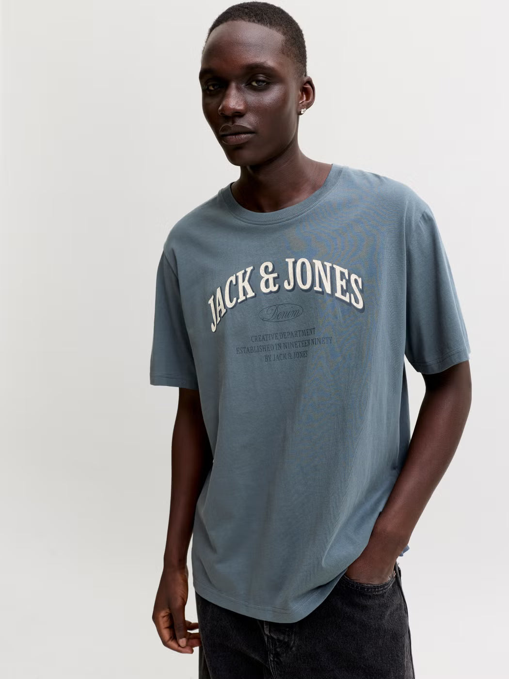 Jack & Jones Denver Logo Tee Turbulence