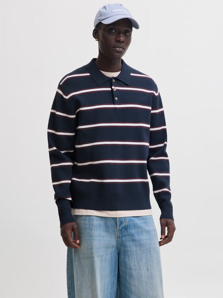 Jack & Jones Striped Polo Sky Captain