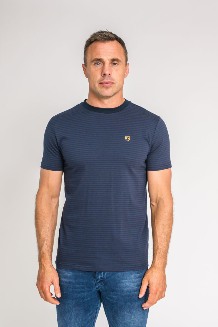 XV King's By Tommy Bowe Jaguars T-Shirt Cobalt Stripe