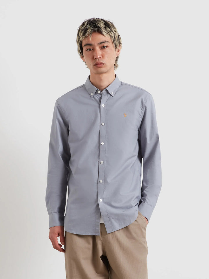 Farah Brewer Oxford Shirt Icelandic Blue