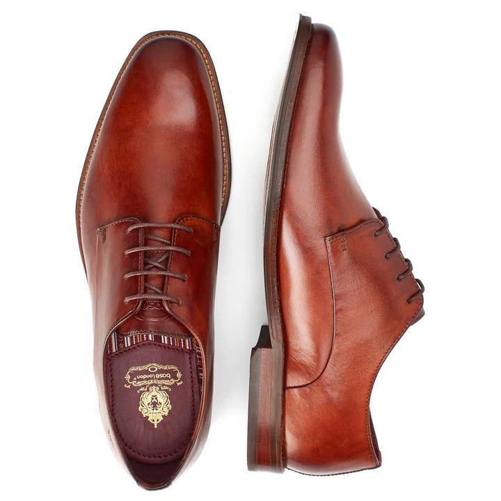 Base London Marley Washed Derby Shoes Tan